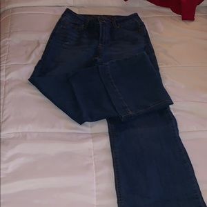 Wide legged flare full length jean